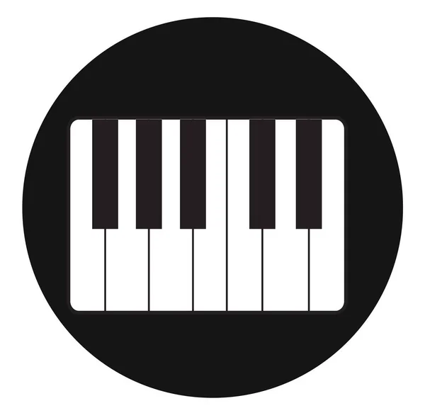 Pictografía del teclado musical sobre fondo blanco. señal de teclado de música. estilo plano . — Archivo Imágenes Vectoriales