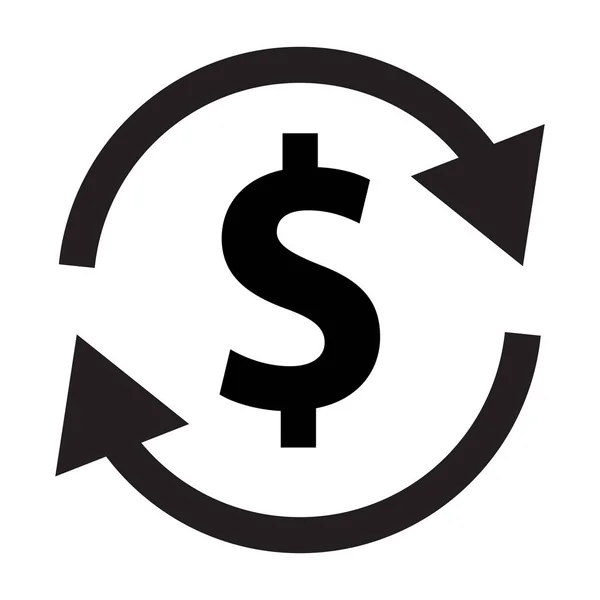 Ícone de transferência de dinheiro no fundo branco. sinal de transferência de dinheiro. estilo plano . — Vetor de Stock