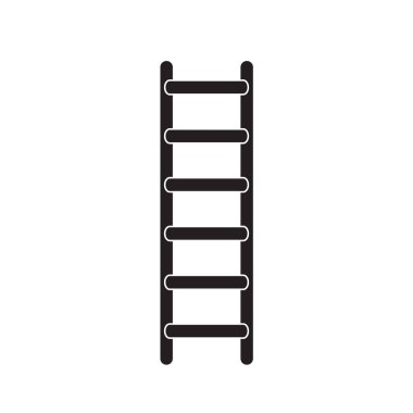 merdiven simgesi, beyaz arka plan üzerinde merdiven. merdiven işareti. düz stil.