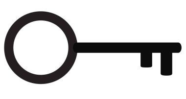 Anahtar izole, simge anahtar simgesi
