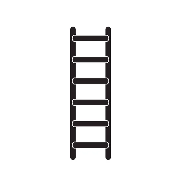 Merdiven simgesi, beyaz arka plan üzerinde merdiven. merdiven işareti. düz stil. — Stok Vektör