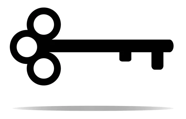 Schlüsselsymbol, Schlüsselsymbol isoliert auf weißem Hintergrund. Schlüsselzeichen. flacher Stil. — Stockvektor