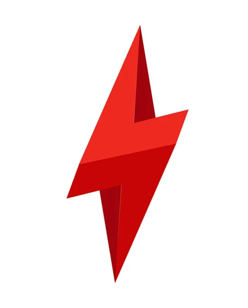 3D Thunder logo. 3d lighting bolt logo. flat style. — Stock Vector