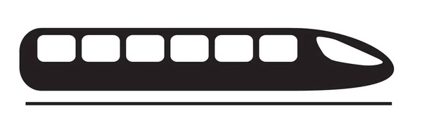Icona Del Treno Alta Velocità Sfondo Bianco Segnale Del Treno — Vettoriale Stock