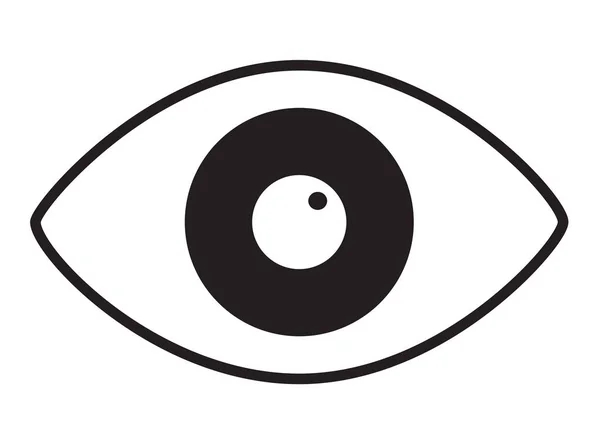 Augensymbol auf weißem Hintergrund. flachen Stil. Augenzeichen. — Stockvektor