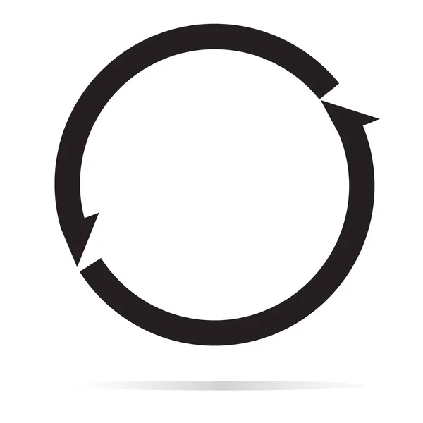 Icône flèche sur fond blanc. signe de flèche. style plat. rotation — Image vectorielle
