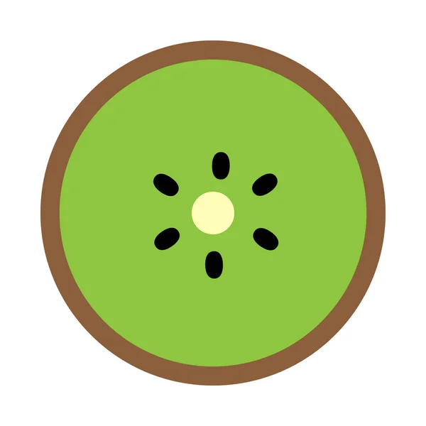 Icône kiwi sur fond blanc. signe kiwi. style plat. kiwi fruits — Image vectorielle