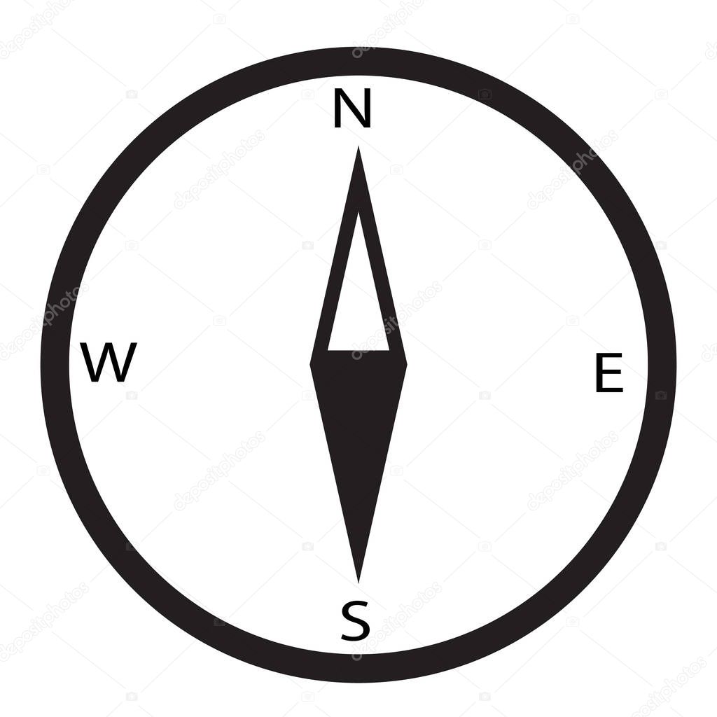 simple icon compass. compass on white background. flat style. compass sign.