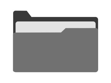 klasör simgesi beyaz arka plan üzerinde. klasör işareti. düz stil. Docume