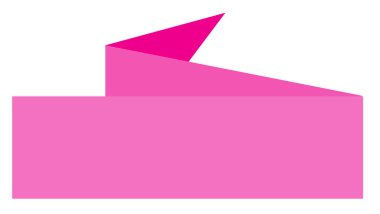 Beyaz arka plan afiş pembe kurdele. pembe afiş. düz stil.