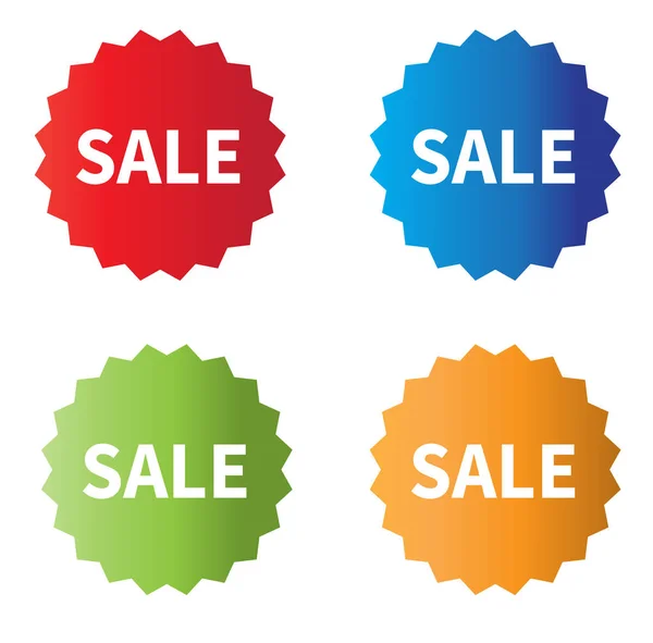 Sale icons on white background. set sale tags sign. flst style. — Stock Vector