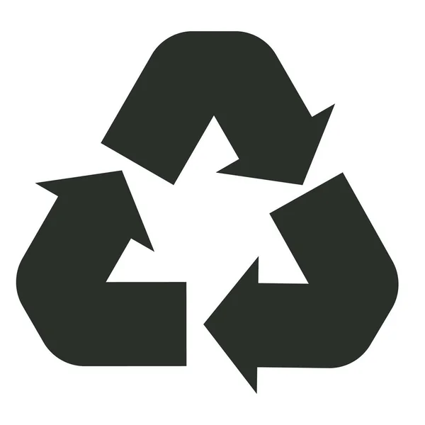 Het pictogram van de Prullenbak op witte achtergrond. Recycle ondertekenen. vlakke stijl. reus — Stockvector