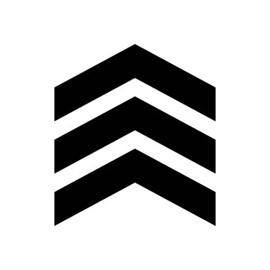 Chevron vektör simgesi beyaz arka plan üzerinde. düz stil. Chevron SIG