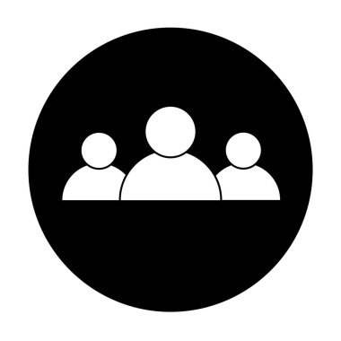 Beyaz arka plan üstünde insanlar kutsal kişilerin resmi. düz stil. insanlar işareti. Grup 