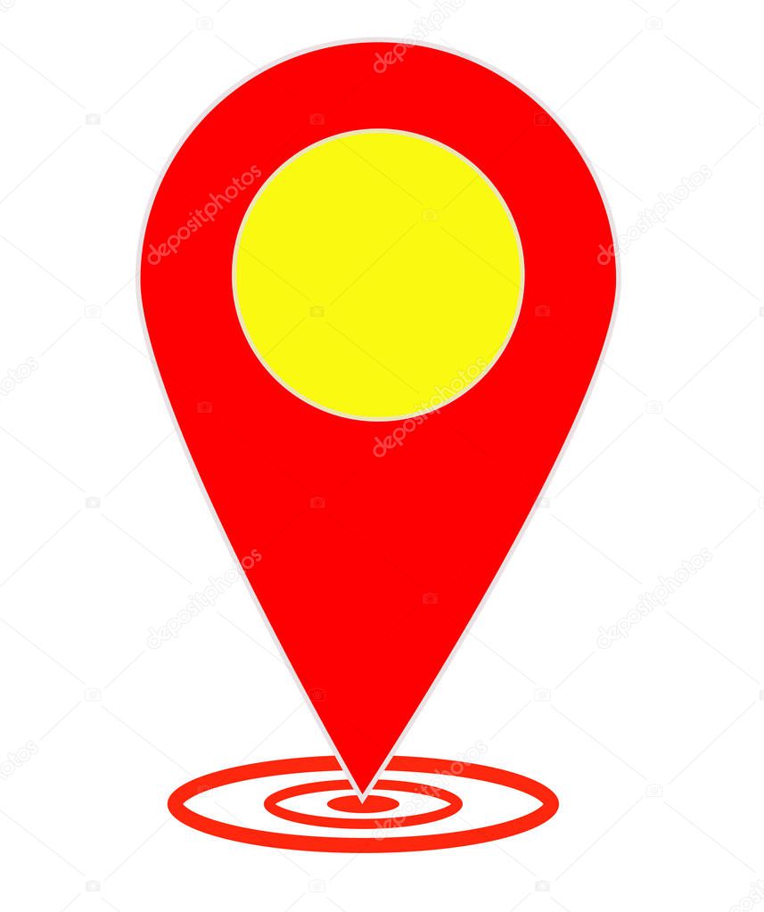 map pointer on white background. flat style. map pin sign. map s