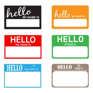 Merhaba, beyaz arka planda benim adım ikon. Düz stil. Web sitesi tasarımın için giriş afişi, logo, uygulama, Ui. Merhaba benim isim sembolüm. Giriş pankartı işareti. 