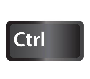 Control (Ctrl) computer key button on white background. flat style. Ctrl button symbol. Control key sign. clipart