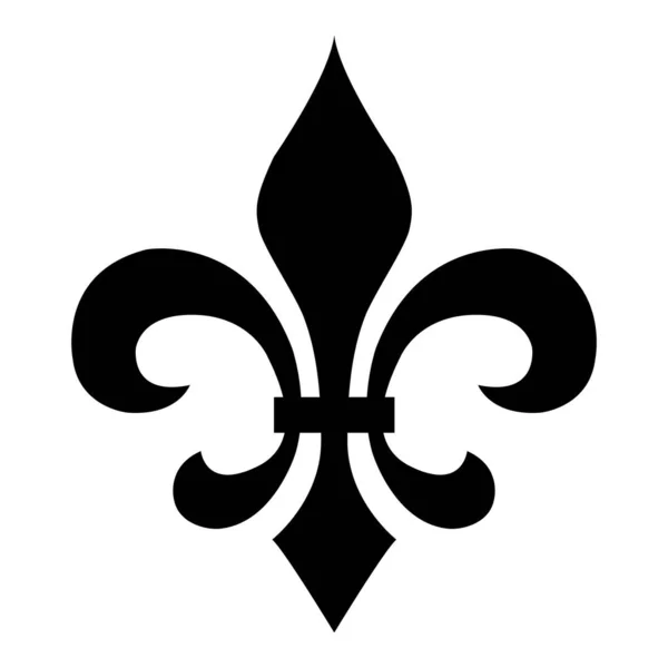 Fleur De Lis na białym tle. w płaskim stylu. Średniowieczny znak. świecące francuskie fleur de lis lilia królewska. symbol heraldyczny. — Wektor stockowy