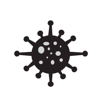 Beyaz arka planda Coronavirus Bakteri Hücre Simgesi. Çin 'de tehlikeli Coronavirus hücresi. Corona virüsü -2019-nCoV işareti. 