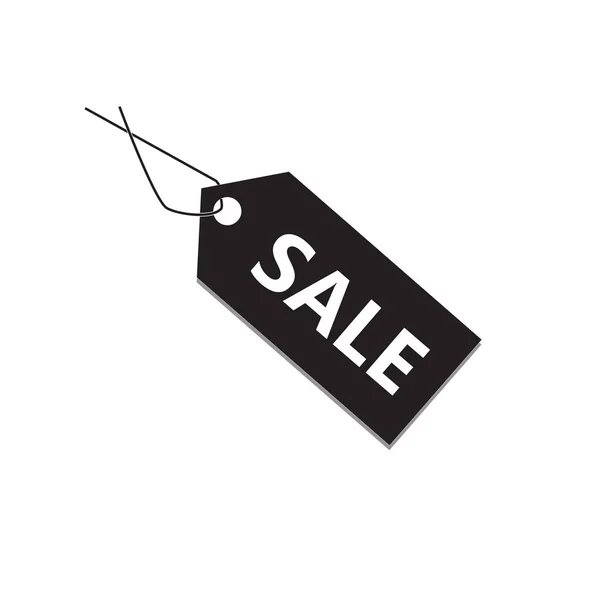 Black Sale Tag White Background Black Sale Tag Sign — Stock Vector