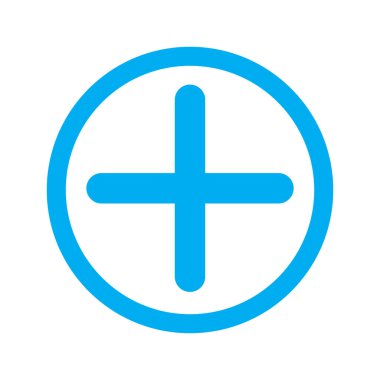 Artı beyaz arka planda konsept simgesi. artı kavram işareti.