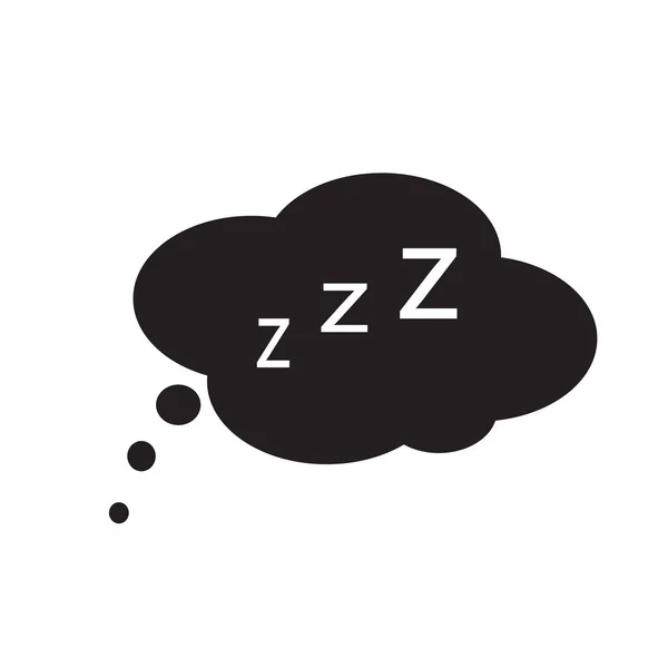 Sleep Icon White Background Sleep Sign — Stock Vector