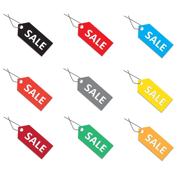 Colors Sale Tag White Background Colors Sale Tag Sign — Stock Vector