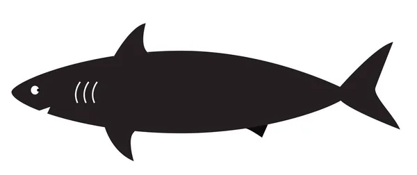 Logotipo Del Signo Tiburón Sobre Fondo Blanco — Vector de stock
