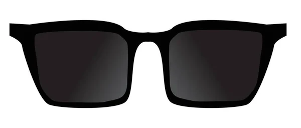 Zwarte Zonnebril Accessoire Reizen Zwart Zonnebrilteken — Stockvector
