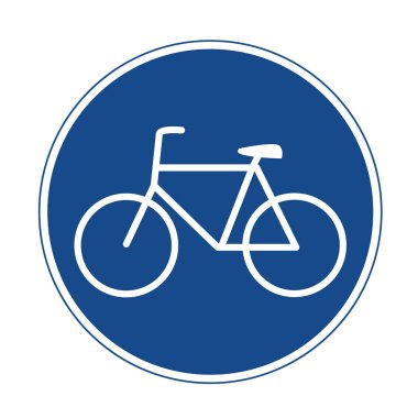 Beyaz arka planda bisiklet şeridi simgesi. Düz stil. Bisikletler sadece web sitenizin tasarımı, logosu, uygulaması ve UI için yol simgesi. Bisiklet yolu sembolü. Bisiklet şeridi sadece trafik işareti. 