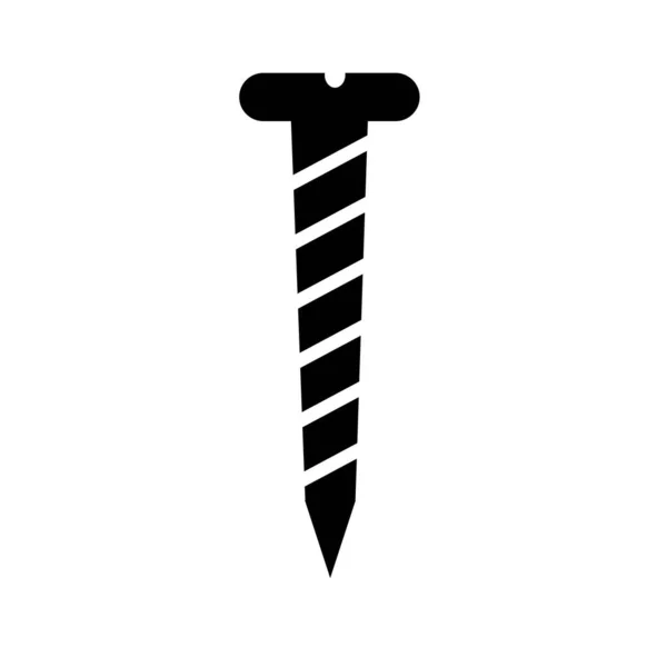 Schraubensymbol Auf Weißem Hintergrund Flachen Stil Schrauben Sie Symbol Für — Stockvektor