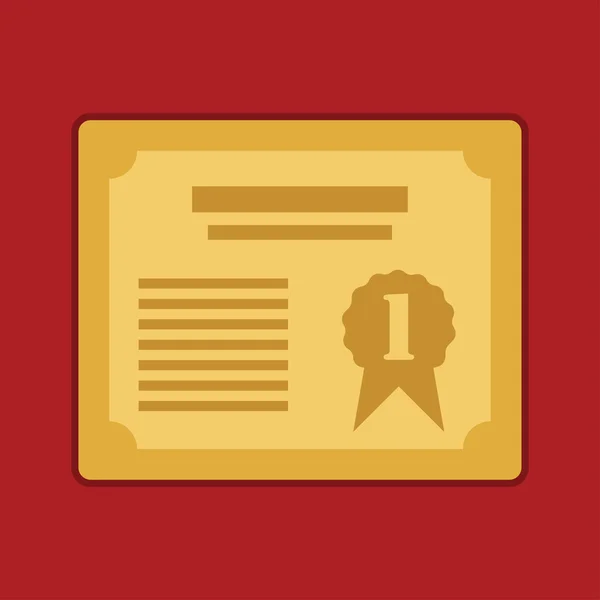 Cena zlatý certificat pro 1. vektorové ilustrace eps10 — Stockový vektor