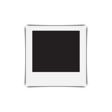 Beyaz bir arka plan üzerinde Retro fotoğraf çerçevelemek. Vektör çizim