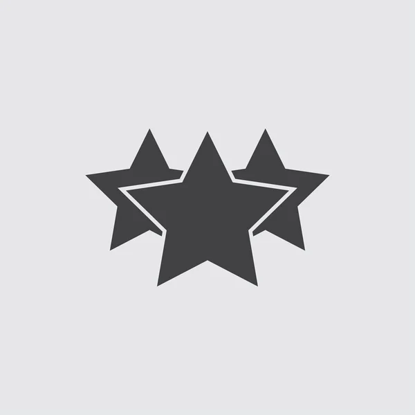 Icono de estrellas en un diseño plano en color negro. Ilustración vectorial eps10 — Vector de stock