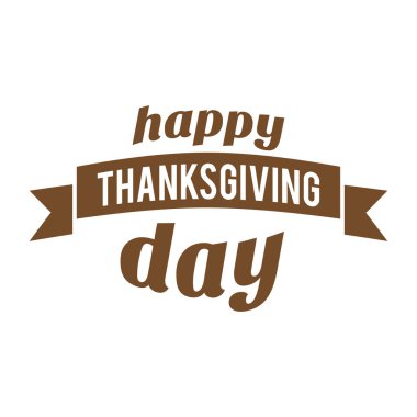 Thanksgining etiket tasarımı. Basit bir logo. Vektör çizim