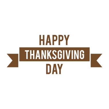 Thanksgining etiket tasarımı. Basit bir logo. Vektör çizim