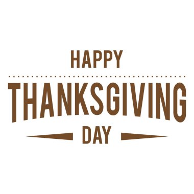 Thanksgining etiket tasarımı. Basit bir logo. Vektör çizim