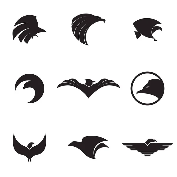 Eagle logo set on a white background. Vector illustration — Stock Vector