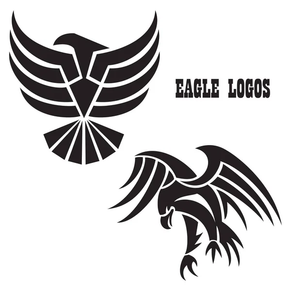 Logotipo de águila sobre fondo blanco. Ilustración vectorial — Vector de stock