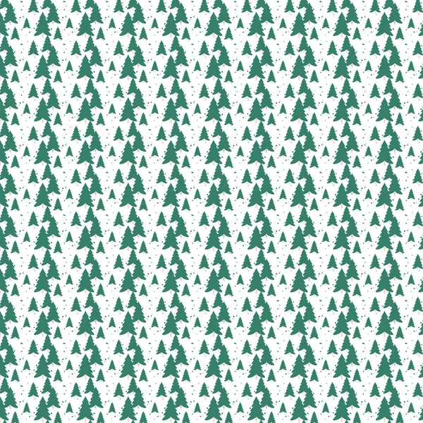 Christmas seamless pattern with spruce. Vector illustration — Stock Vector