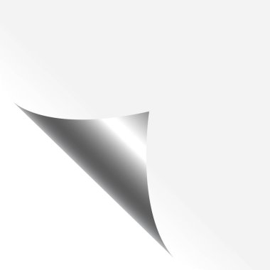 Sayfa kıvır ve gölge, tasarım öğesi boş sayfaya