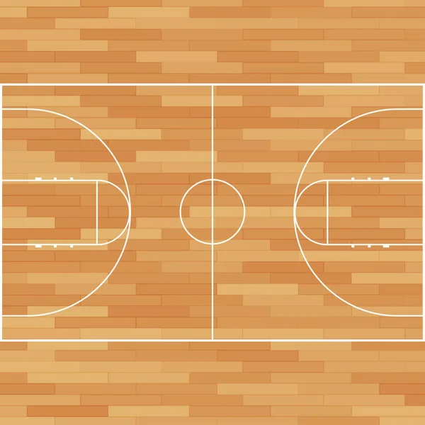 Cancha de baloncesto. Campo aislado. Ilustración vectorial eps10 — Vector de stock