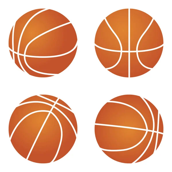 Set aus bunten Kugeln. Basketballball. Vektorillustration — Stockvektor