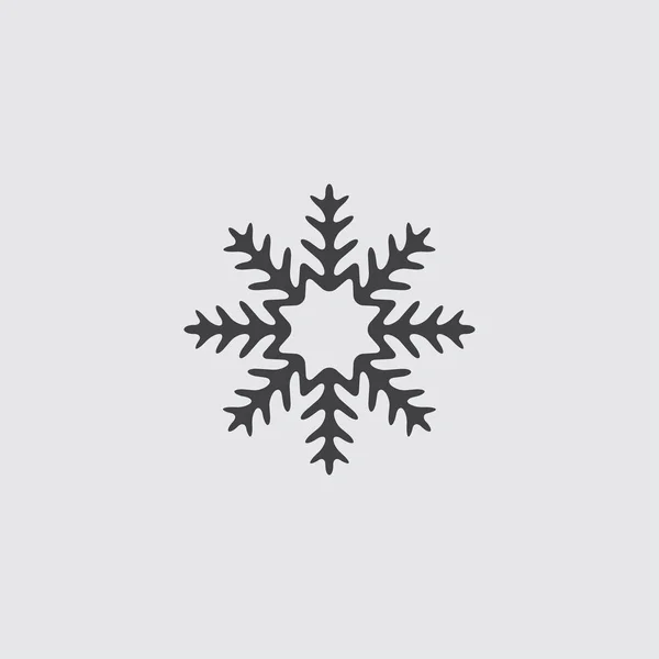 Sneeuwvlok symbool in een platte ontwerp in zwarte kleur. Vector illustratie eps10 — Stockvector