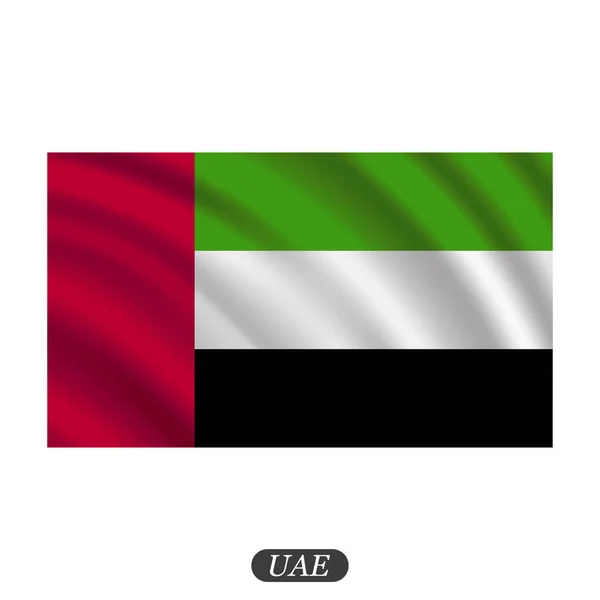 Le drapeau des Émirats arabes unis sur fond blanc. Illustration vectorielle — Image vectorielle