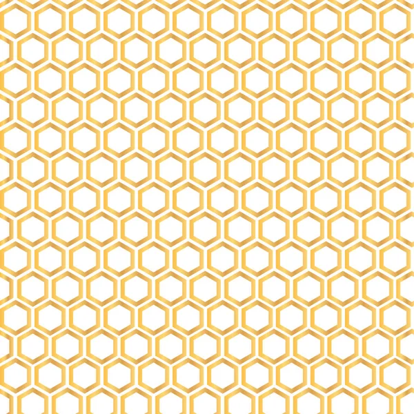 Naadloze patroon met gouden honing kam achtergrond — Stockvector