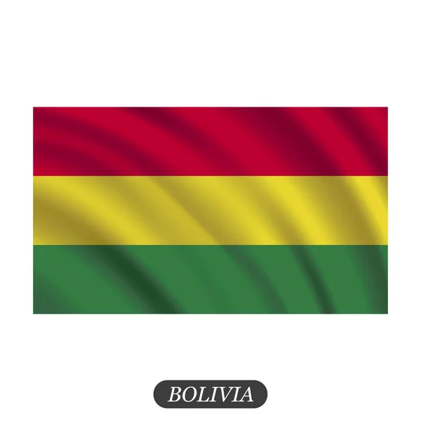 Heiluttaa Bolivian lippua valkoisella pohjalla. Vektoriesimerkki — vektorikuva