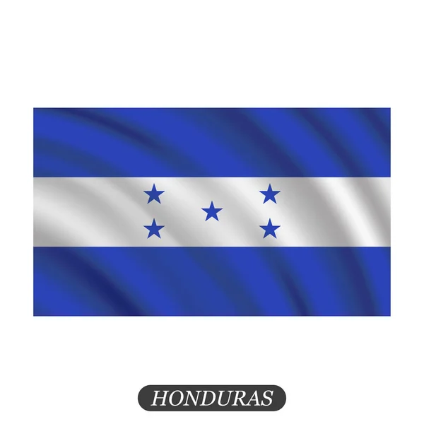 Schwenkt Honduras Flagge auf weißem Hintergrund. Vektorillustration — Stockvektor