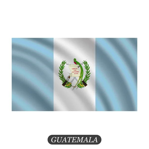 Guatemalan lipun heiluttaminen valkoisella pohjalla. Vektoriesimerkki — vektorikuva