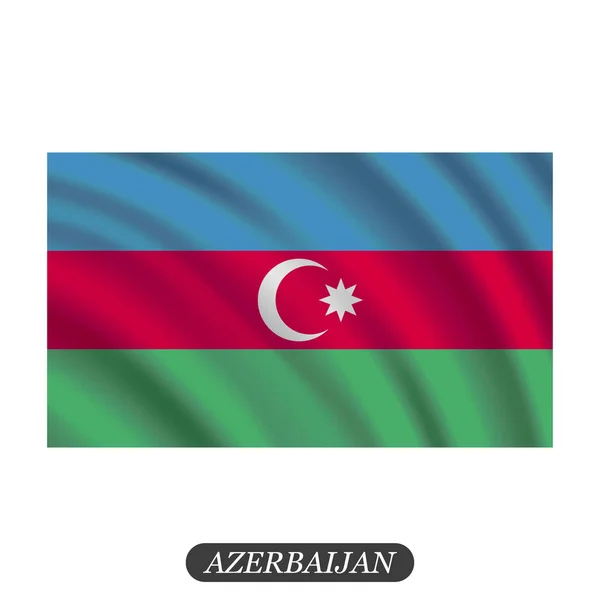 Vlající vlajka Ázerbájdžánu na bílém pozadí. Vektorové ilustrace — Stockový vektor
